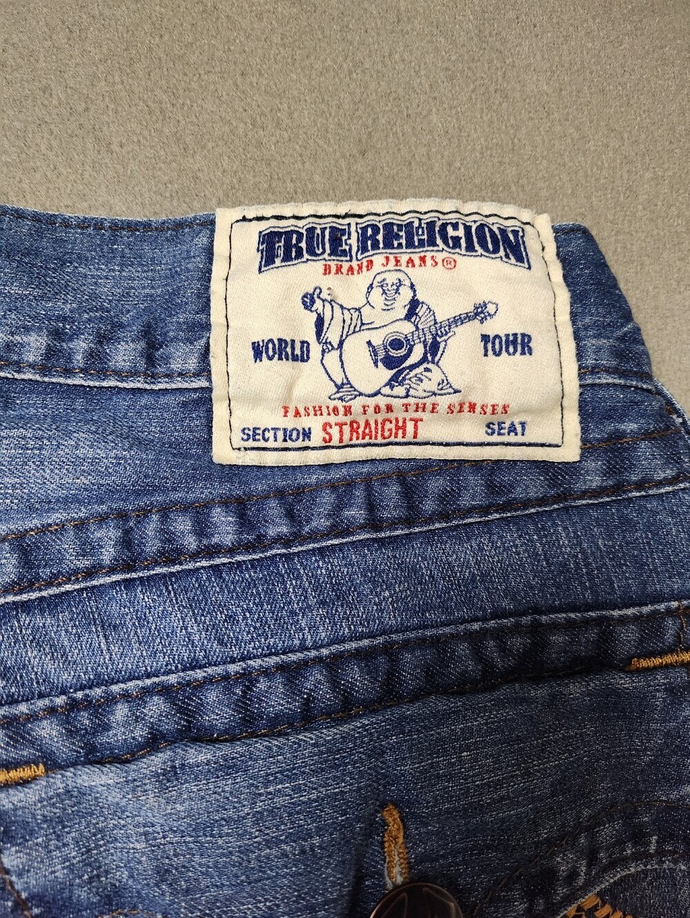 True religion jeans made in USA Straight leg 100% cotton Sz 34 - Hemmed - Picture 4 of 14